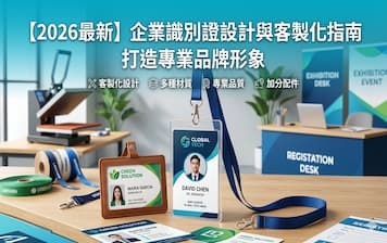 【2026最新】企業識別證設計與客製化指南：打造專業品牌形象的 5 大關鍵封面圖