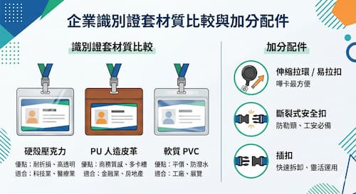 企業識別證套材質比較與加分配件